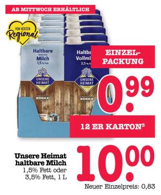 Unsere Heimat Haltbare Milch