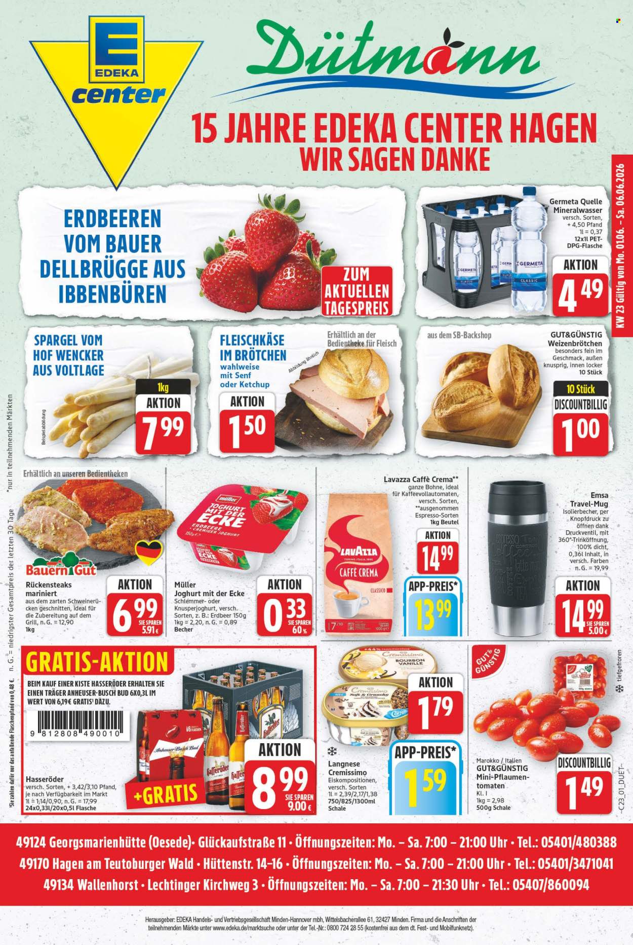 E center Prospekte  - 1.06.2026 - 6.06.2026. Seite 1