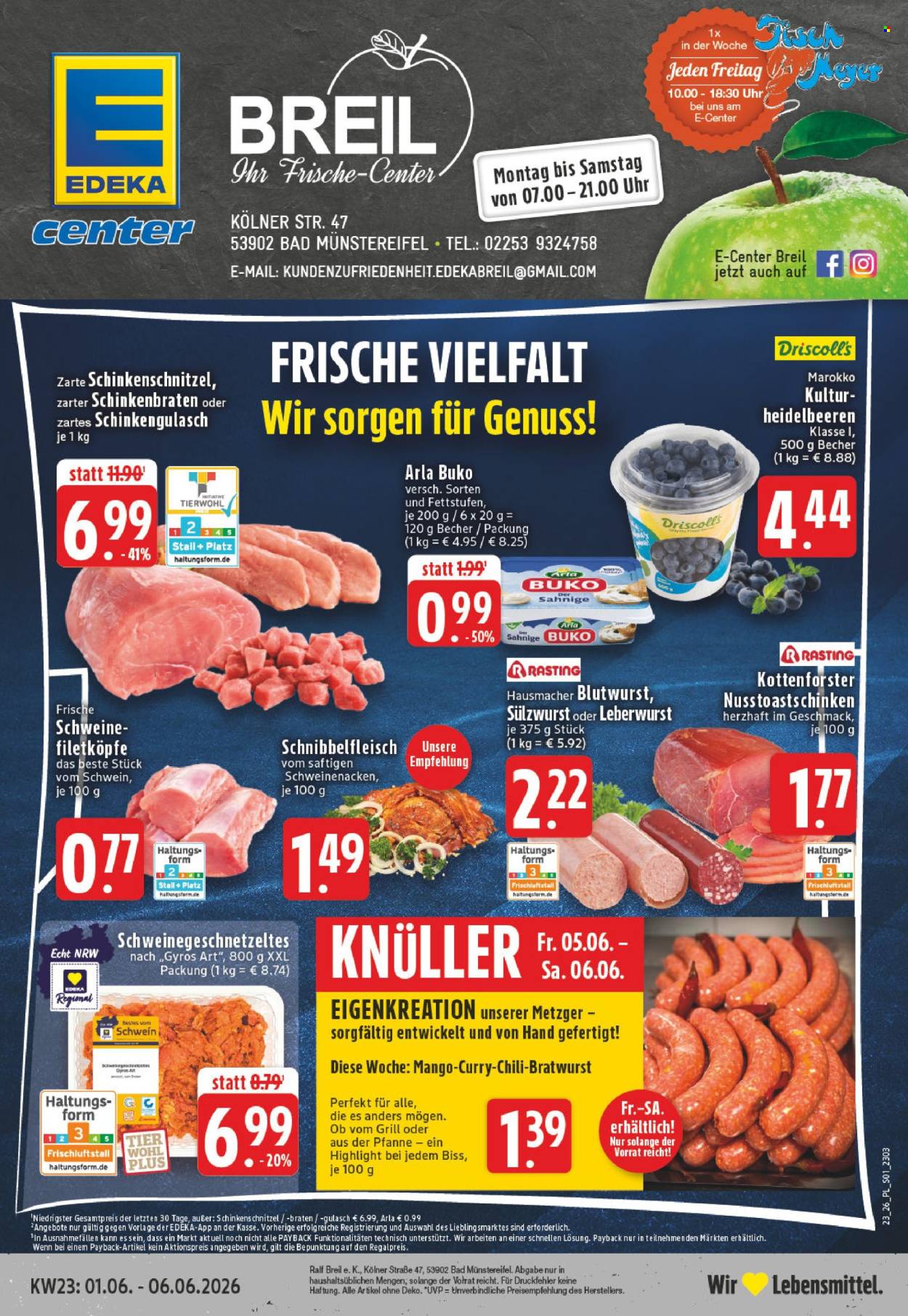 E center Prospekte  - 1.06.2026 - 6.06.2026. Seite 1
