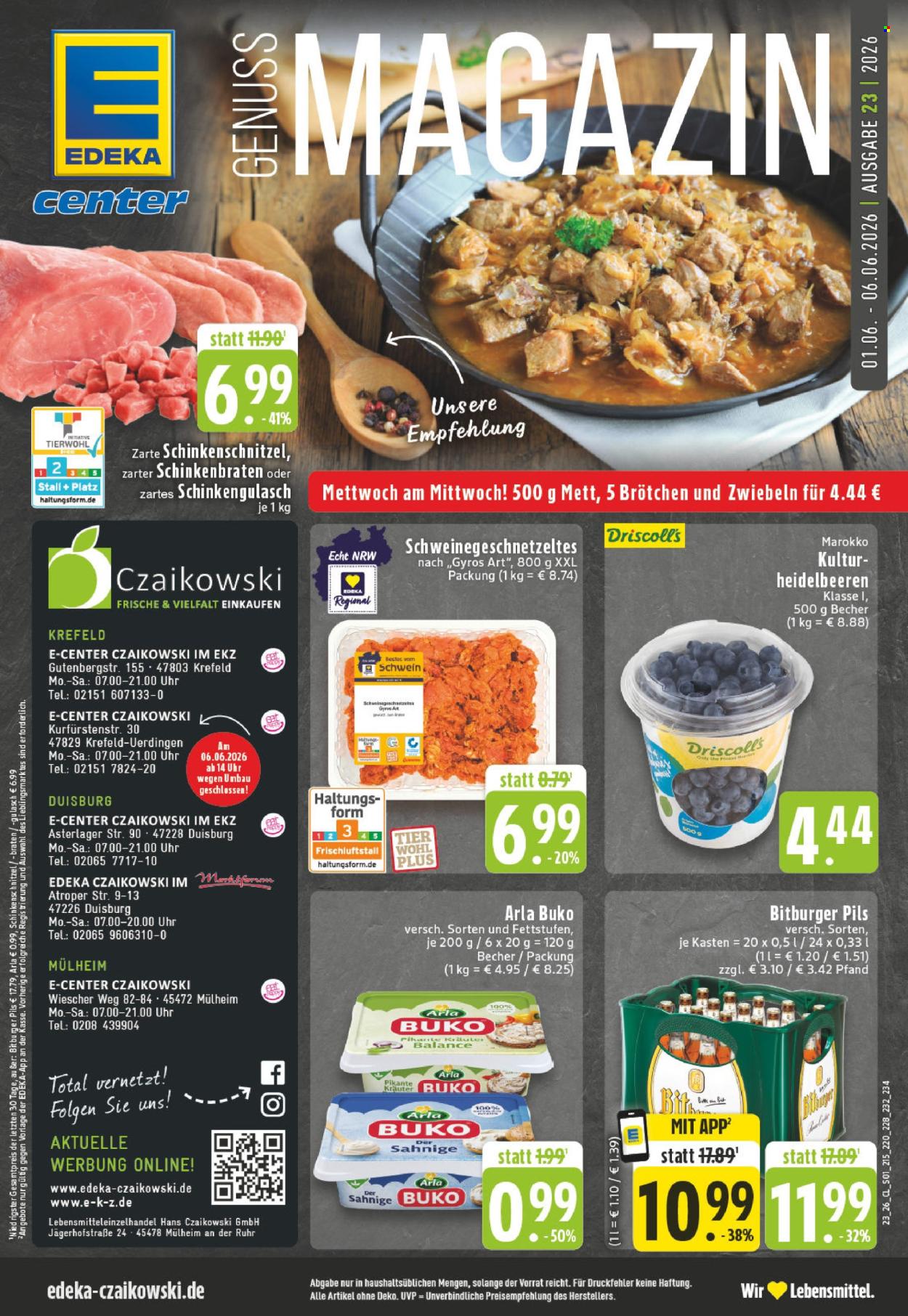 E center Prospekte  - 1.06.2026 - 6.06.2026. Seite 1