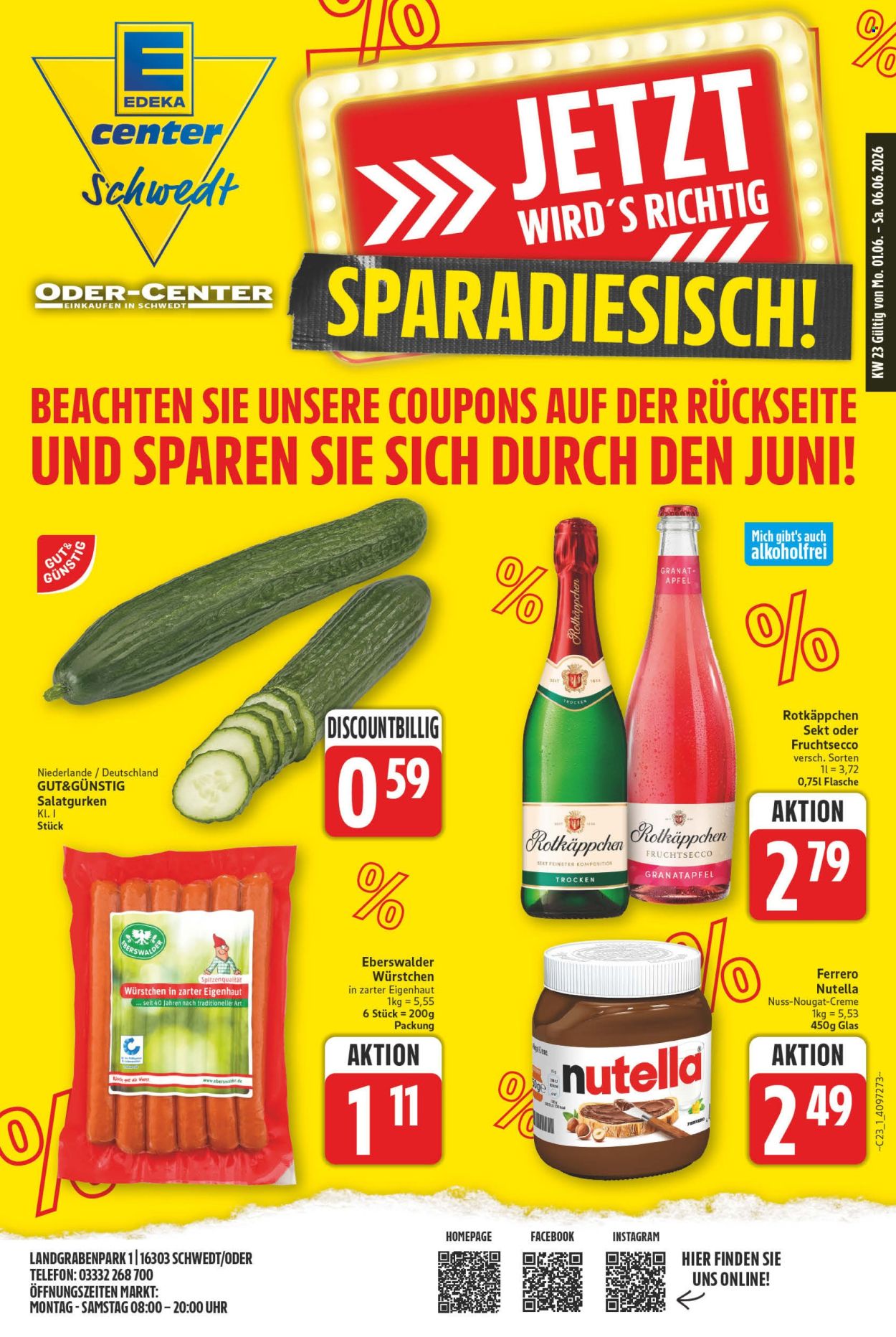 E center Prospekte  - 1.06.2026 - 6.06.2026. Seite 1