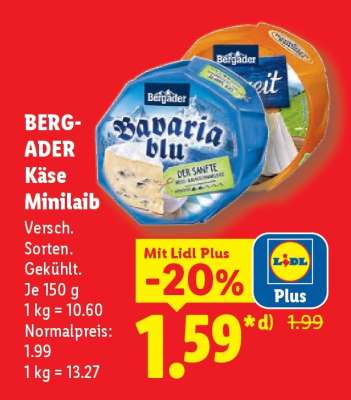 Bergader Käse Minilaib