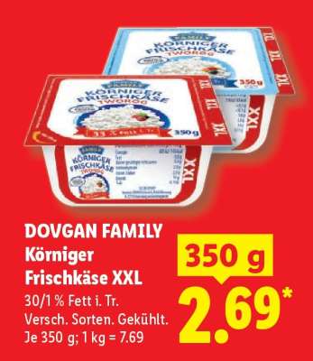 Dovgan Family Körniger Frischkäse XXL