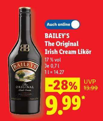 Bailey’s The Original Irish Cream Likör