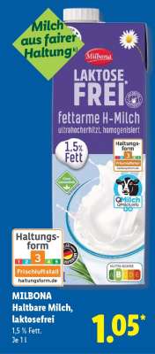 Milbona Haltbare Milch, laktosefrei