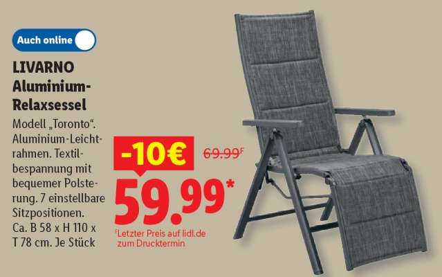 Livarno Aluminium-Relaxsessel