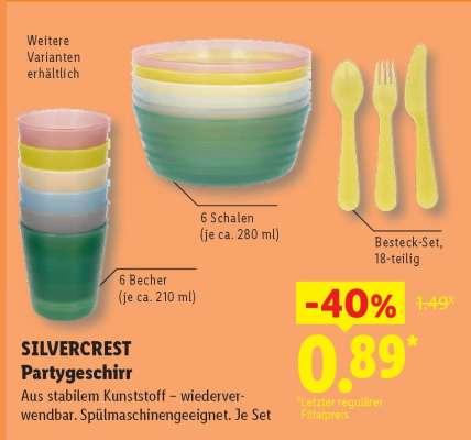 SILVERCREST Partygeschirr