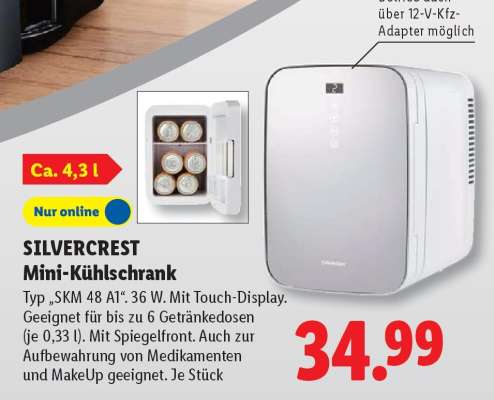 SILVERCREST Mini-Kühlschrank