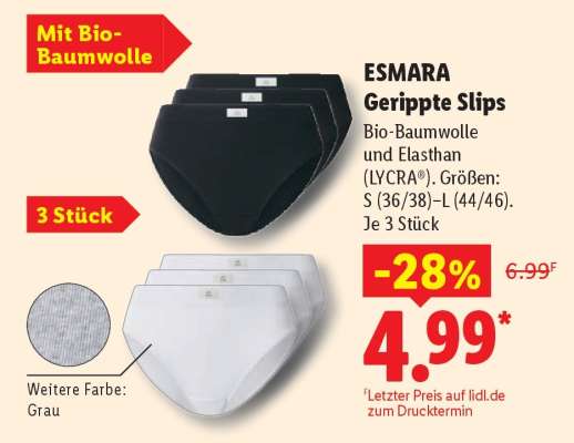 Esmara Gerippte Slips