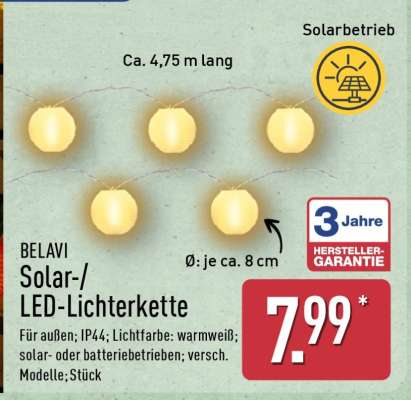 BELAVI Solar-/LED-Lichterkette