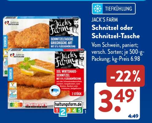 JACK'S FARM Schnitzel oder Schnitzel-Tasche