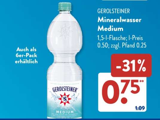 Gerolsteiner Mineralwasser medium