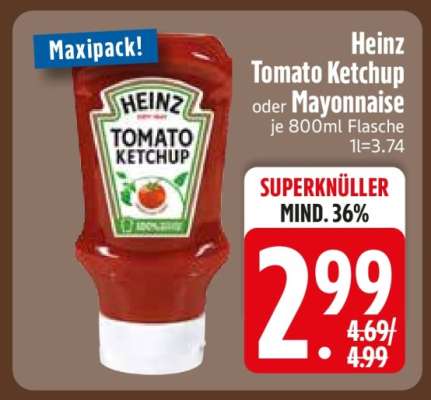 Heinz Tomato Ketchup oder Mayonnaise