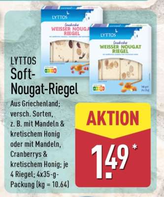 LYTTOS Soft- Nougat-Riegel