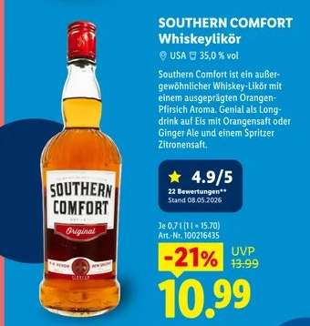 SOUTHERN COMFORT Whiskylikör