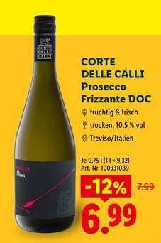 CORTE DELLE CALLI Prosecco Frizzante DOC