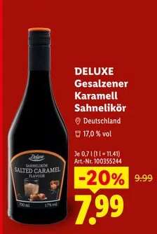 Deluxe Gesalzener Karamell Sahnelikör