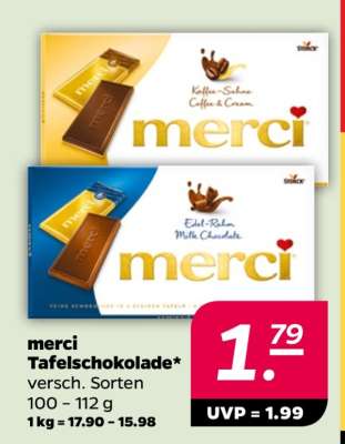 MERCI Tafelschokolade