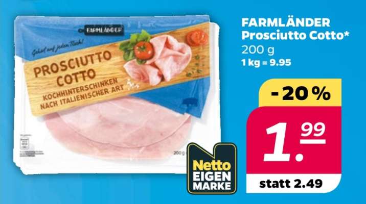 FARMLÄNDER Prosciutto Cotto