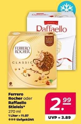 Ferrero Rocher oder Raffaello Stieleis