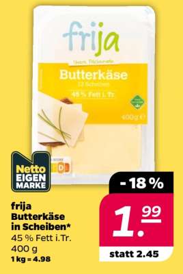 frija Butterkäse in Scheiben