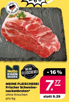 MEINE FLEISCHEREI Frischer Schweine-nackenbraten