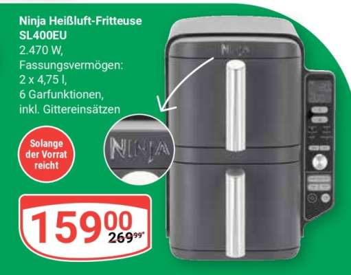 Ninja Heißluft-Fritteuse SL400EU