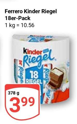 Ferrero Kinder Riegel 18er-Pack