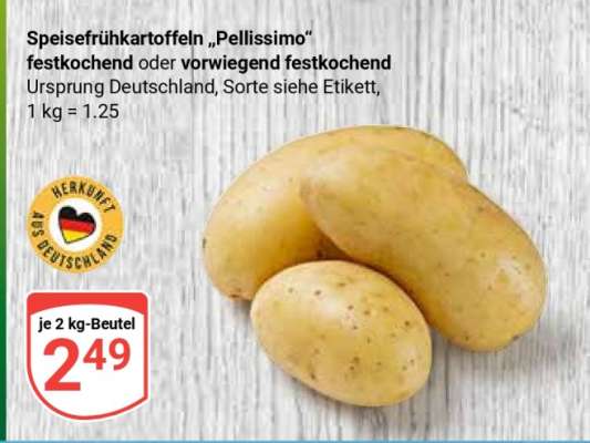 Speisefrühkartoffeln „Pellissimo“