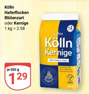 Kölln Haferflocken Blütenzart oder Kernige
