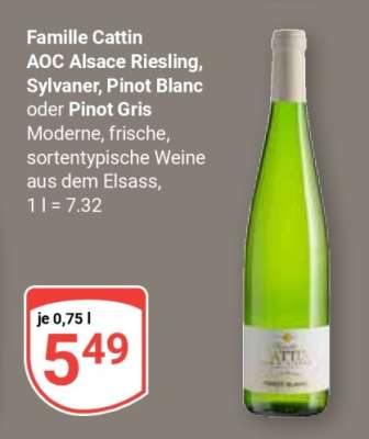 Famille Cattin AOC Alsace Riesling, Sylvaner, Pinot Blanc oder Pinot Gris