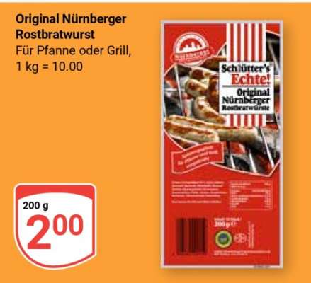 Original Nürnberger Rostbratwurst