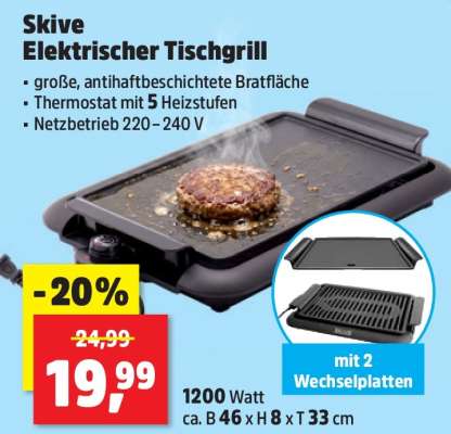 Skive Elektrischer Tischgrill