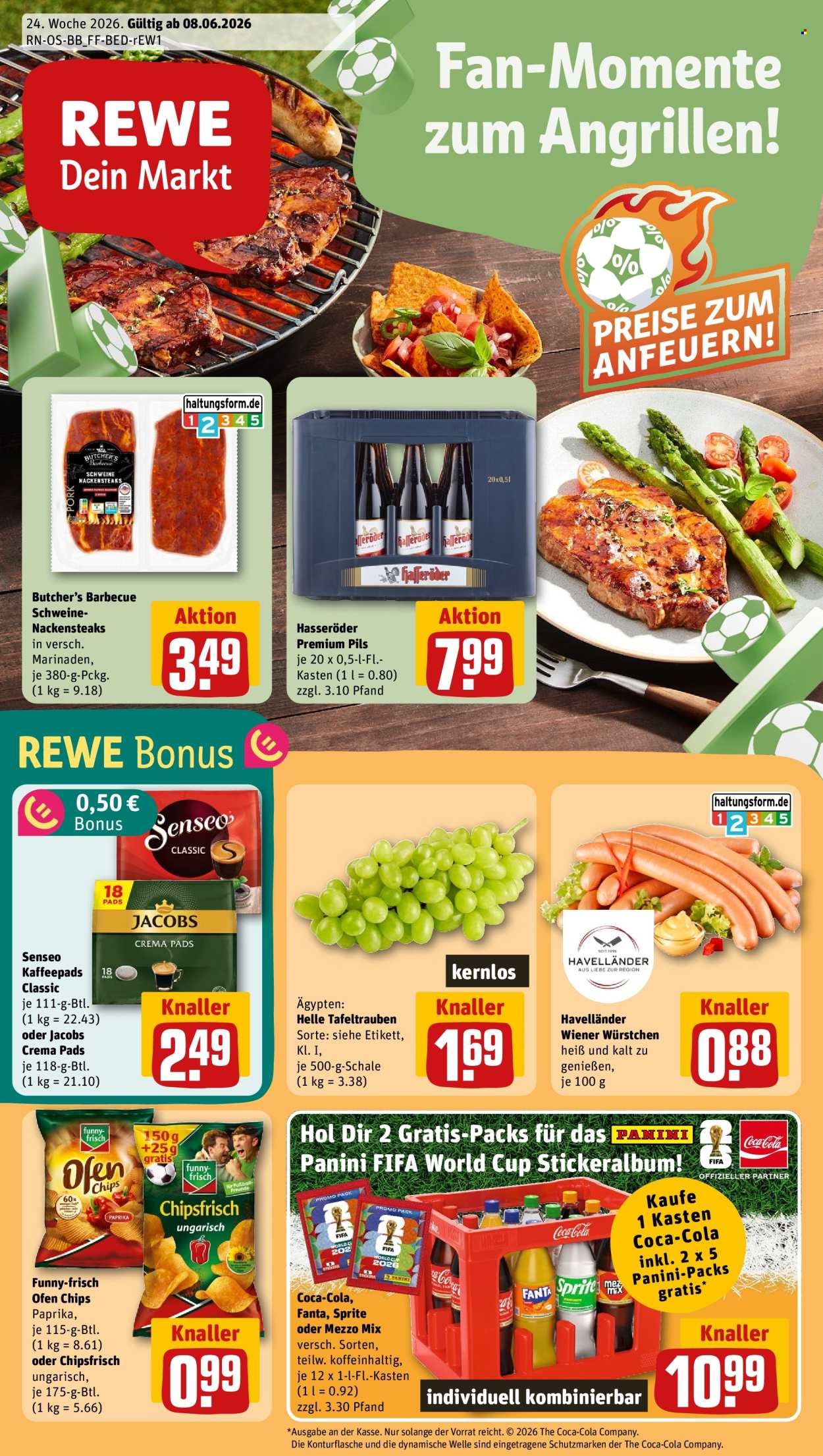 Leták REWE - 8.6.2026 - 14.6.2026. Strana 1