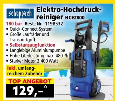 Elektro-Hochdruckreiniger HCE2800
