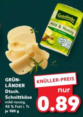 GRÜNLÄNDER Dtsch. Schnittkäse
