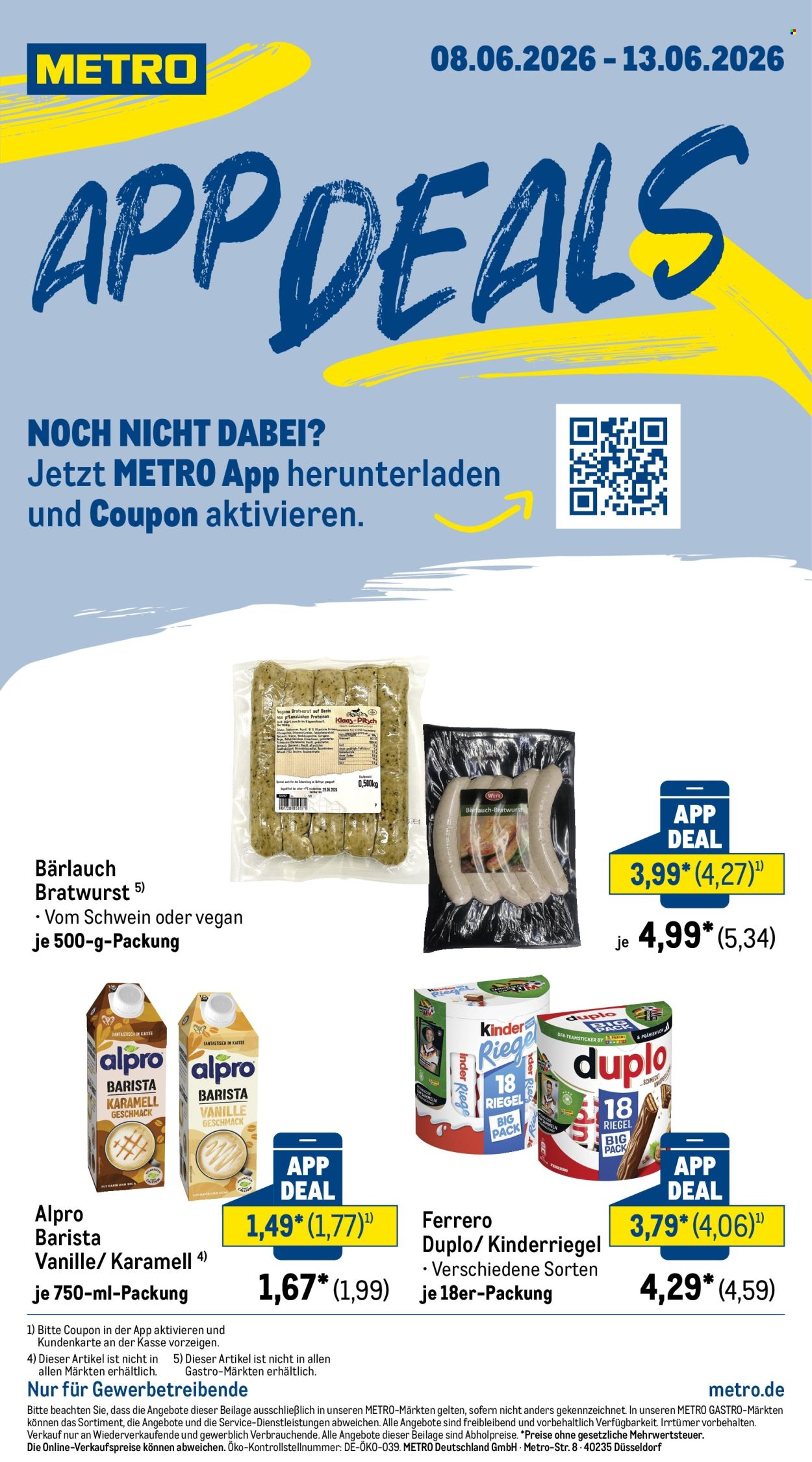 Metro Prospekte  - 8.06.2026 - 13.06.2026. Seite 1