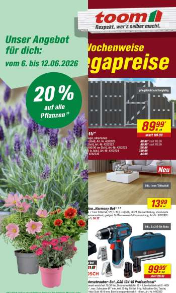 Prospekte toom Baumarkt - 6.06.2026 - 12.06.2026.