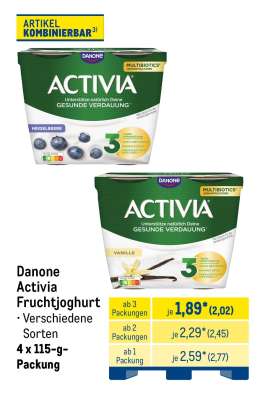 Danone Activia Fruchtjoghurt