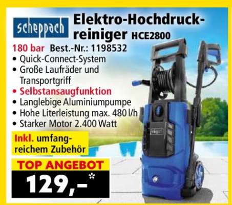 Elektro-Hochdruckreiniger HCE2800