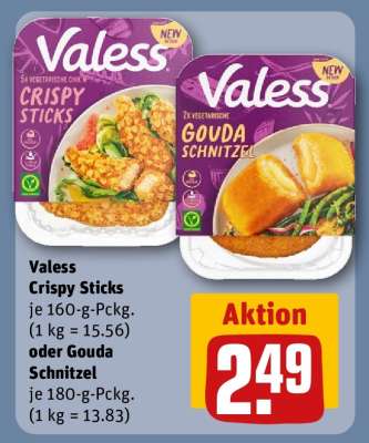 Valess Crispy Sticks oder Gouda Schnitzel