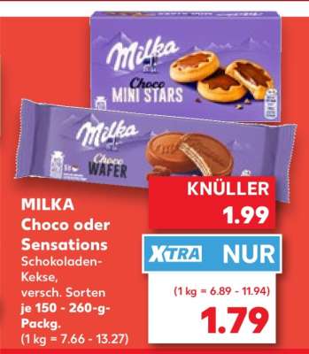 MILKA Choco oder Sensations