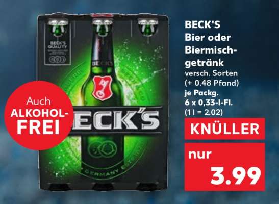 BECK'S Bier oder Biermischgetränk