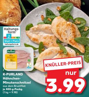 K-PURLAND Hähnchen-Minutenschnitzel