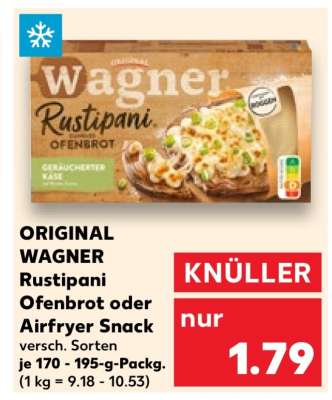ORIGINAL WAGNER Rustipani Ofenbrot oder Airfryer Snack