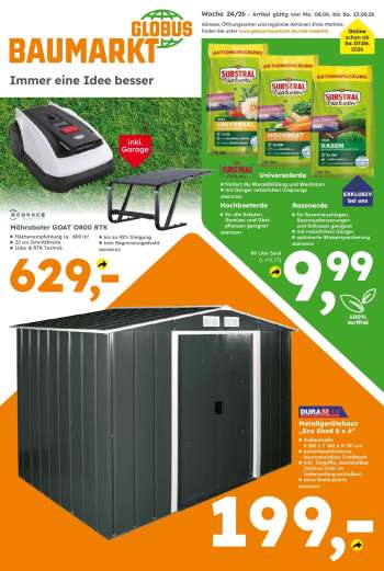 Prospekte Globus Baumarkt - 8.06.2026 - 13.06.2026.