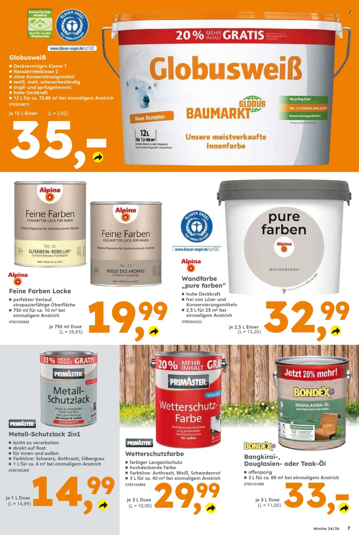 Globus Baumarkt Prospekte  - 8.06.2026 - 13.06.2026. Seite 7