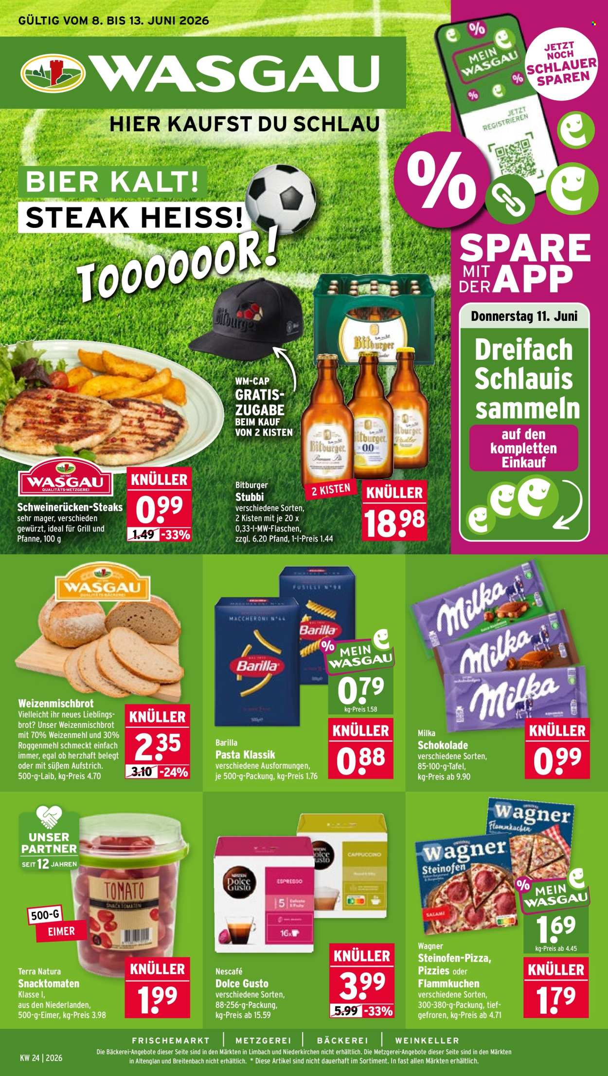 Wasgau Prospekte  - 8.06.2026 - 13.06.2026. Seite 1