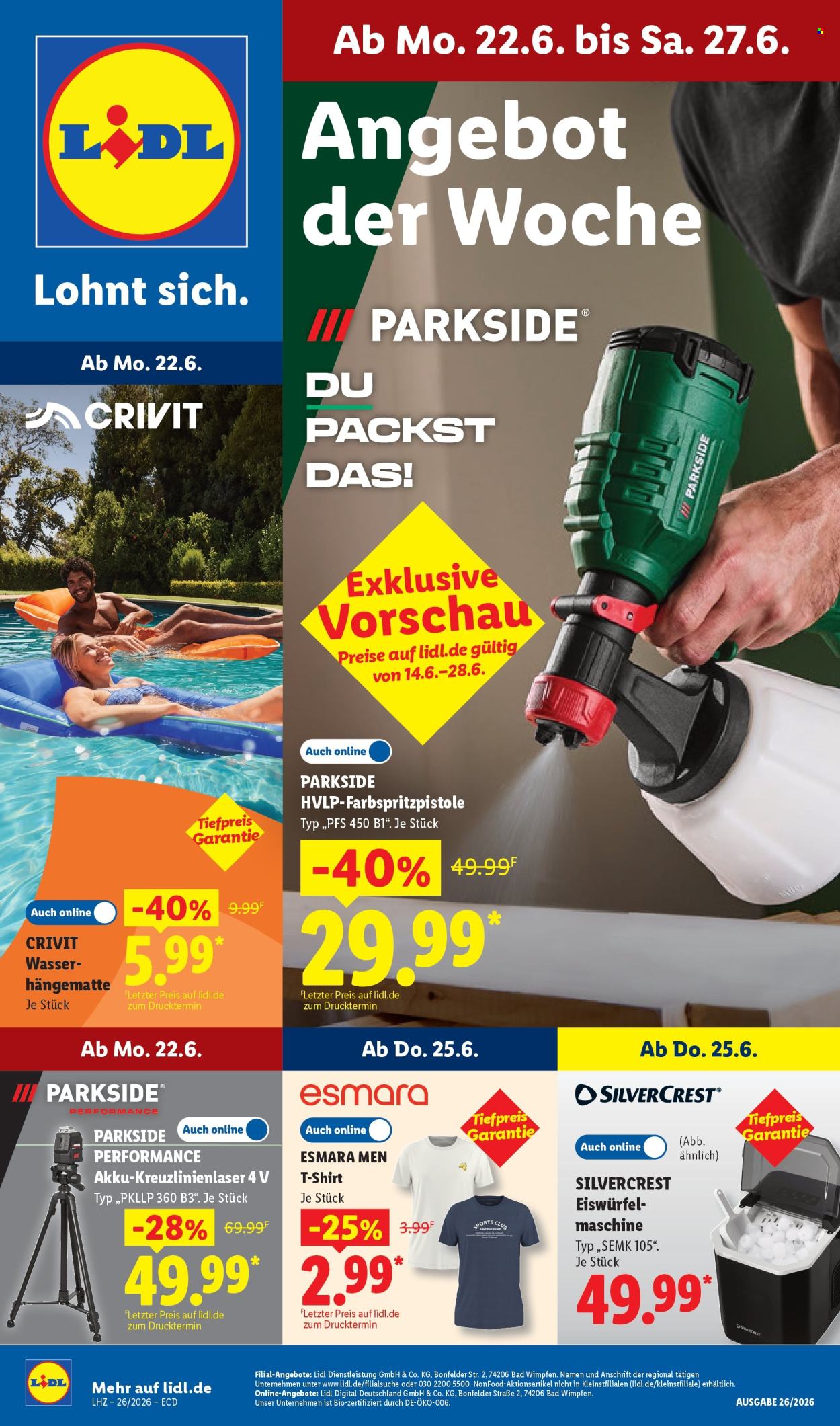 Leták Lidl - 22.6.2026 - 27.6.2026. Strana 1