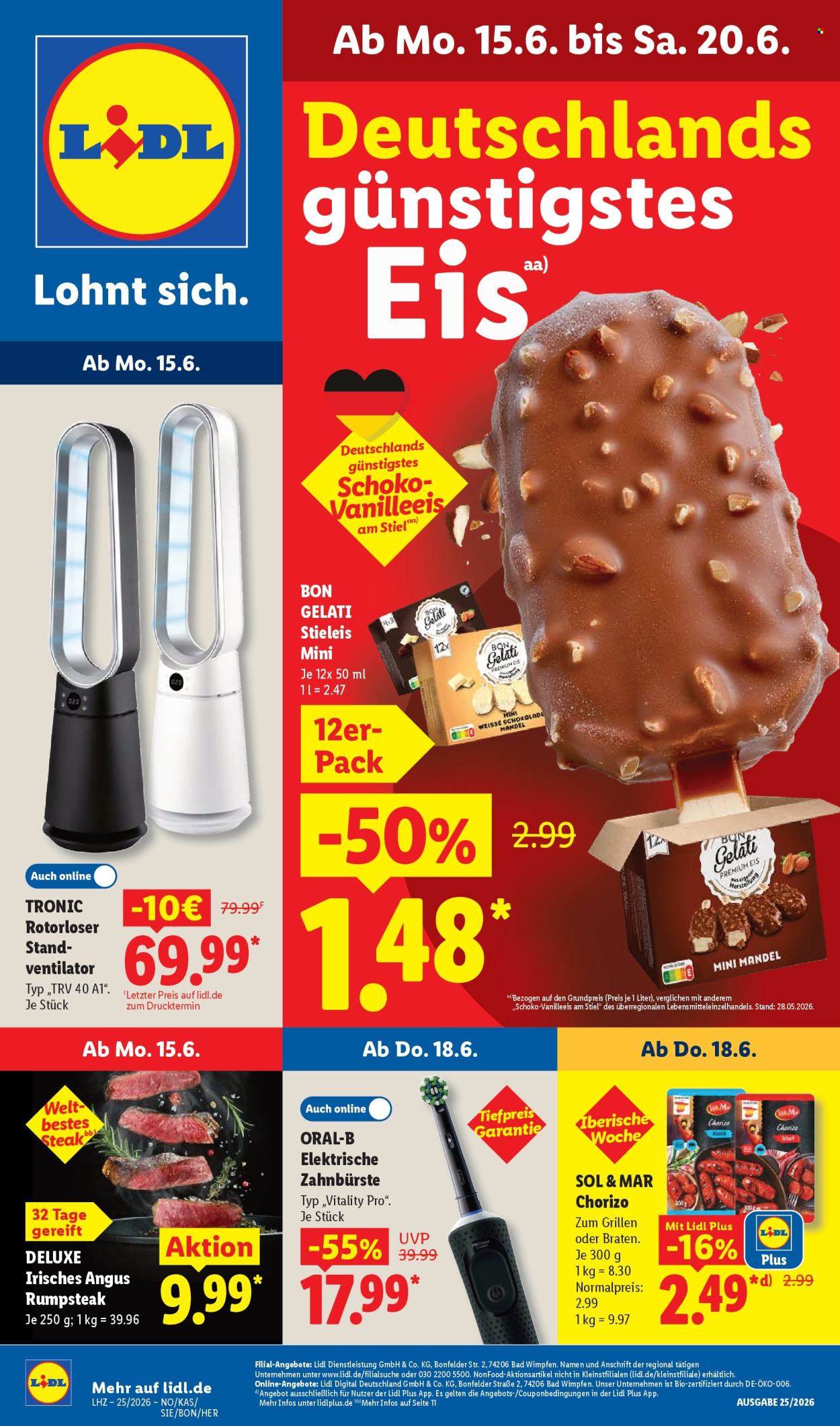 Leták Lidl - 15.6.2026 - 20.6.2026. Strana 1
